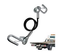 Tow Rope, Truck Tow Strap, 70 cm Adjustable with Galvanised S-Spring Hook, Non-Slip Trailer Harness for Drivers, Road Driving, Car, Outdoor, Men