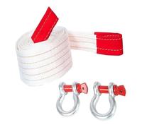 Tow Strap Recovery Kit - Heavy Duty 3 Inch x 39ft Nylon Snatch Strap with 33100 lbs Capacity + 2 Heavy Duty D Ring Shackles