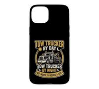 Tow Truck By Day Night 24 Hour Wrecker Driver Case for iPhone 15 Plus