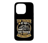 Tow Truck By Day Night 24 Hour Wrecker Driver Case for iPhone 15 Pro