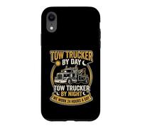 Tow Truck By Day Night 24 Hour Wrecker Driver Case for iPhone XR