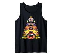Tow Truck Christmas Tree Funny Vehicles Xmas Adult and Kids Tank Top