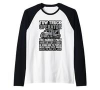 Tow Truck Operator Hardest Part Being Nice Wrecker Raglan Baseball Tee