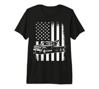Tow Truck USA Flag America Premium T-Shirt