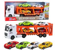 Tow Truck With 4 Cars Light And Sound Opening Doors Top Quality