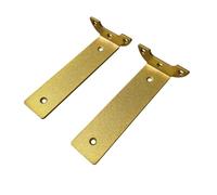 tow000ack Pack of 2 Heavy Duty Floating Shelf Brackets Wall Mounted Hidden Shelve Brackets,Metal L-Brackets for Kitchen,Storage Shelf Bookshelves,with Screws,Gold (10cm(3.9in))