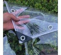 tow000ack Transparent Tarpaulin,0.35mm Thick Heavy Duty Clear PVC Vinyl Tarps Cover,Water Proof Dustproof Anti-Tear,for Outdoor Garden Gazebo Balcony Rain Curtain,Custom (1.3m x 1.8m(4.3ft x 5.9ft))
