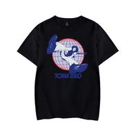 Towa Bird Print Merch T-Shirt Short-Sleeved Unisex Fashion Casual Summer Stylish Design Tee (Black,M)