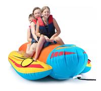 Towable Tube For Boating 1 3 Riders Inflatable Banana Boat withCover COSTWAY Multi One Size