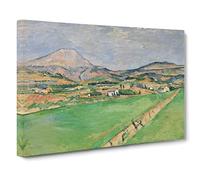 Toward Mont Sainte Victoire By Paul Cezanne Canvas Print | Gallery Wrapped 30mm Frame Wall Art | 30x20 inches | Ready to Hang | Impressionist Picture | Living Room Bedroom Lounge Office