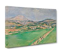 Toward Mont Sainte-Victoire By Paul Cezanne Canvas Print | Gallery Wrapped 30mm Frame Wall Art | 30x20 inches | Ready to Hang | Impressionist Picture | Living Room Bedroom Lounge Office