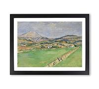 Toward Mont Sainte Victoire By Paul Cezanne Classic Painting Framed Wall Art Print, Ready to Hang Picture for Living Room Bedroom Home Office Décor, Black A3 (46 x 34 cm)