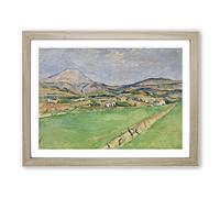 Toward Mont Sainte Victoire By Paul Cezanne Classic Painting Framed Wall Art Print, Ready to Hang Picture for Living Room Bedroom Home Office Décor, Oak A4 (34 x 25 cm)