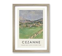 Toward Mont Sainte Victoire By Paul Cezanne Exhibition Museum Painting Framed Print | A3 Oak Framed Wall Art | Ready to Hang | Modern Historical Picture | Living Room Bedroom Lounge Office