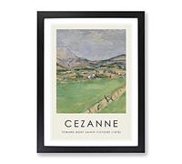 Toward Mont Sainte Victoire By Paul Cezanne Exhibition Museum Painting Framed Wall Art Print, Ready to Hang Picture for Living Room Bedroom Home Office Décor, Black A4 (34 x 25 cm)