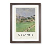 Toward Mont Sainte Victoire By Paul Cezanne Exhibition Museum Painting Framed Wall Art Print, Ready to Hang Picture for Living Room Bedroom Home Office Décor, Walnut A4 (34 x 25 cm)