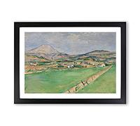 Toward Mont Sainte-Victoire by Paul Cezanne Framed Print | A2 Black Framed Wall Art | Ready to Hang | Modern Historical Picture | Living Room Bedroom Lounge Office