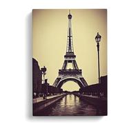 Towards The Eiffel Tower Canvas Print | Gallery Wrapped 30mm Frame Wall Art | 30x20 inches | Ready to Hang | Modern Cityscape Picture | Living Room Bedroom Lounge Office