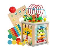 TOWARDSNAN 10in1 Multifunctional Xylophone Playing Shape Matching Toy Pulling Radish Cognition for Kids Educational