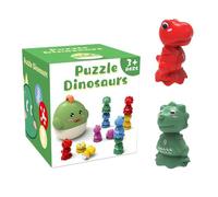 TOWARDSNAN 10Pcs Color Shape Matching Toy Balance Stacking Block Geometric 3D Dinosaur Puzzle Number Cognition Child Learning Gift