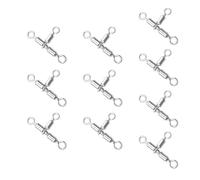 TOWARDSNAN 10pcs Saltwater Rolling Swivels Fishing Rigs Line Connector 3 Way Rotating Tackle Accessories T Swivels Rig Connector