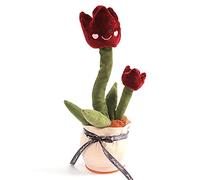 TOWARDSNAN 32cm/12in Dancing Flower Electric Plush for Doll Realistic Soft Stuffed Toy Party Smart Toy with Songs Battery Electric Doll for Girls Toddler