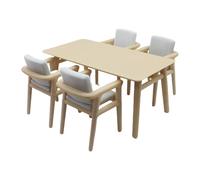 TOWARDSNAN 5Pieces Miniature Dining Table and Chairs Set Great for Dollhouses Enthusiasts and Collector Scene Display Accessories Miniature Collectibles