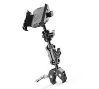 TOWARDSNAN Adjustable Phone Mount Holder for Exercise Bikes Running Machines with 360 Rotating Anti Shock Vibrations Damping Feature Aluminum Mobile Sttand Mount