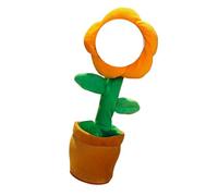 TOWARDSNAN Anthropomorphic Flower Model Speaking Dancing Dynamic Decoration in Rose Yellow Electric Rechargeable Speaking Toy Present