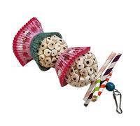 TOWARDSNAN Bird Toy Natural Sola Balls Cake Soft Chew Foraging for Budgies Parakeet Single/Double Sola Balls Chew for Parakeets Conure Lovebirds Cockatiels Parrots Foraging