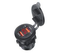 TOWARDSNAN Car USB Charging Socket Outlet Double QC3.0+Double Type-C Power with Voltmeter Port for Marine Features