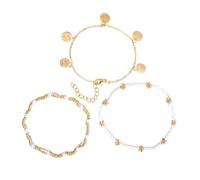 TOWARDSNAN Coastal Inspired Anklet for Women Layering Seashells Starfishes Bead Decoration Lightweight Adjustable Foot Jewelry Multi Strand Seashells Ankle for Women