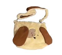 TOWARDSNAN Cute Dog Embroidery Plush Bag for the Fall Winter Season Shoulder Purse Perfect for Daily Use or Casual Outings Showcasing Unique Fashion Taste