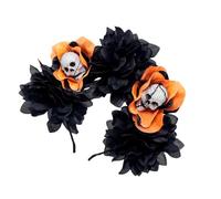 TOWARDSNAN Day Of The Deads Headpiece Skull Flower Crown Headband Halloween Cincos Des Mayoes Party Costumes For Womens Gifts