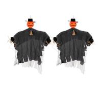 TOWARDSNAN Festival Pumpkin Specter Hanging Decoration with Straw Bowtie Easy Installation Ornament For Holiday Party Setups