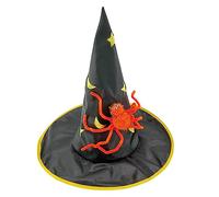 TOWARDSNAN Halloween Witch Hat Devil Spiders Wicked Witch Wizard Carnivals Christmas Cosplay Party Costume Wizard Headband Halloween Witch Hat