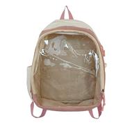TOWARDSNAN Japanese Clear Backpack Fashion PVC School Bag Large Capacity Daypack Casual Rucksack for Adults Personalized Student Book Bag