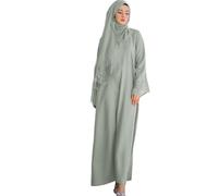 TOWARDSNAN Kaftans Abaya Dress for Women Kaftan with Headscarf Kaftans Full Length Casual Religious Dress