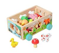 TOWARDSNAN Kids Busy Cube Pull Radish Game Toy Meaningful Table Games Early Educational Plug Color Shape Recognize Catching Fish for Games