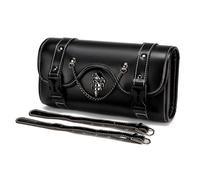 TOWARDSNAN Motorcycle Front Bag Vintage Tool Saddlebag Fork Handlebar Punk Styles PU Storage Motorbike Tool Waterproof Motorcycle Bag
