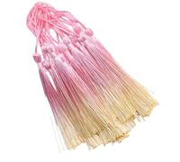 TOWARDSNAN Pack of 20 Multicoloured Tassels Soft Silkily Handmade Small for Craft Project Accessories and Jewelry Making Multicoloured