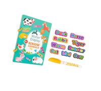 TOWARDSNAN Painting Watercoloring Toy with Water Coloring Book and Water Pen for Kids Theme Watering for Toddler Art Craft Reusable Painting