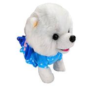TOWARDSNAN Plush Dog Toy for Baby Learn to Crawl Leash Puppy Interactive Singing & Walking Animal Kids Talking Singing Leash Toy