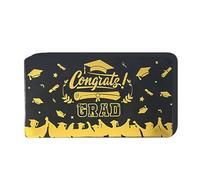 TOWARDSNAN Practical Graduation Ceremony Gift Wallet Sophisticated Black Gold Pattern 10 Card Capacity Cash Pocket Student Gift Graduation Money Holder