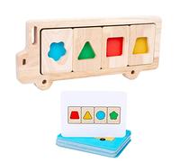 TOWARDSNAN Preschool Geometrical Puzzles Various Geometrical Shape Stacker Toy Learning Playset Toy Set Educational Sorting Game Puzzle