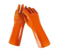 TOWARDSNAN Professional PVC Work Gloves Acid Alkali Proof Oil Water Resistant Ergonomic Design for Multi Purpose Use 1 Pair Heavy Duty Cleaning Gloves