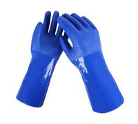 TOWARDSNAN Professional PVC Work Gloves Acid Alkali Proof Oil Water Resistant Ergonomic Design for Multi Purpose Use 1 Pair Heavy Duty Cleaning Gloves