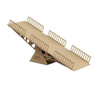 TOWARDSNAN Realistic Bridge Props for Remote Control Car Climbing Ramps Puzzle Set Obstacle Course Bridge for Vehicles Wooden Remote Control Ramps