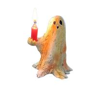 TOWARDSNAN Resin White Specter Sculpture for Porch and Garden Terrifying Halloween Garden Ornament Handmade Home Decoration