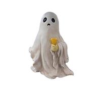 TOWARDSNAN Resin White Specter Sculpture for Porch and Garden Terrifying Halloween Garden Ornament Handmade Home Decoration